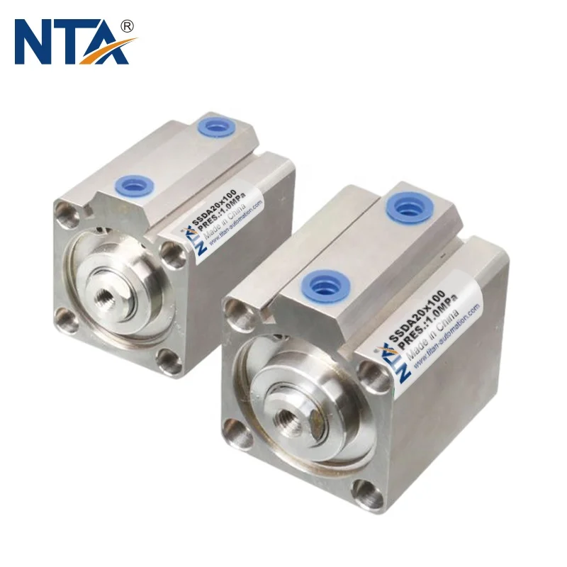 High Quality Standards 304 Corrosion Resistant Compact Pneumatic Air Cylinders For Chemical Food And Beverage Equipments