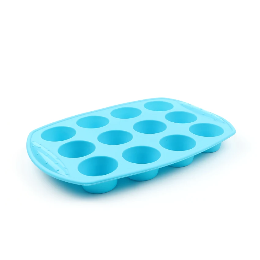 Антипригарная круглая форма для печенья, форма для выпечки тортов, желе, шоколада, капкейков, силиконовая форма для маффинов, 12 вариаций