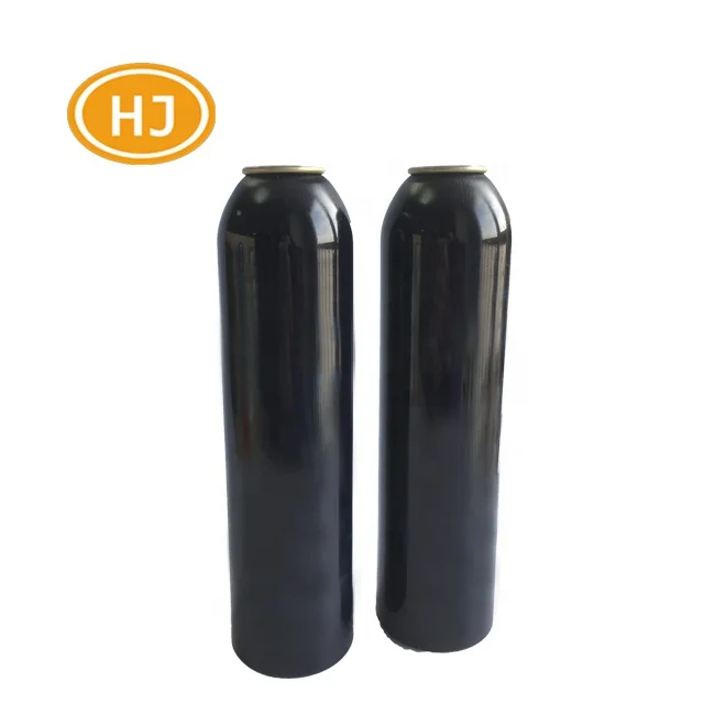 
50/100/150/200/250/500 ml Black Color Empty Custom Packaging Container Aerosol Actuator Aluminium Spray Empty Deodorant Bottles 