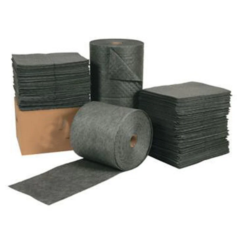 High Quality dimpled  perforated  40*50cm universal Absorbent Mat for cleaning the sodium hydroxide spill