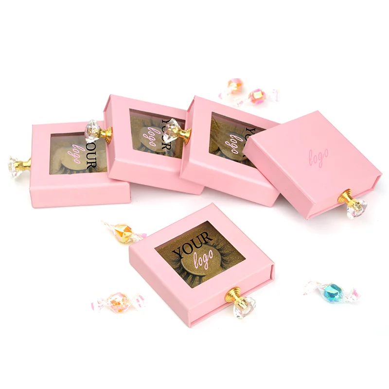 Wholesale Custom Luxury Lashbox Packaging Private Label Free Design Empty Cute Lashpackaging Box Pink