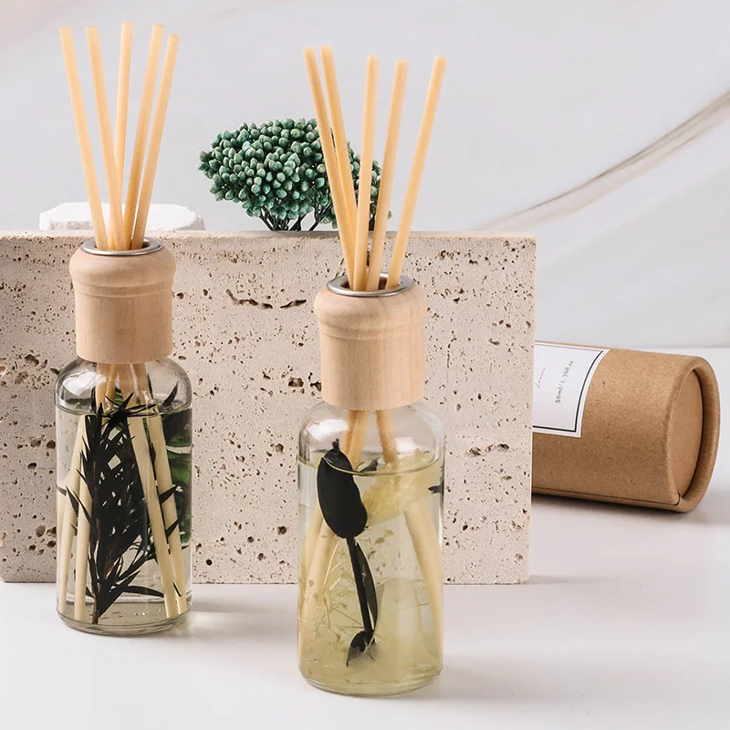 Best selling 50ml round glass bouquet diffuser luxury r flower reed diffuser gift