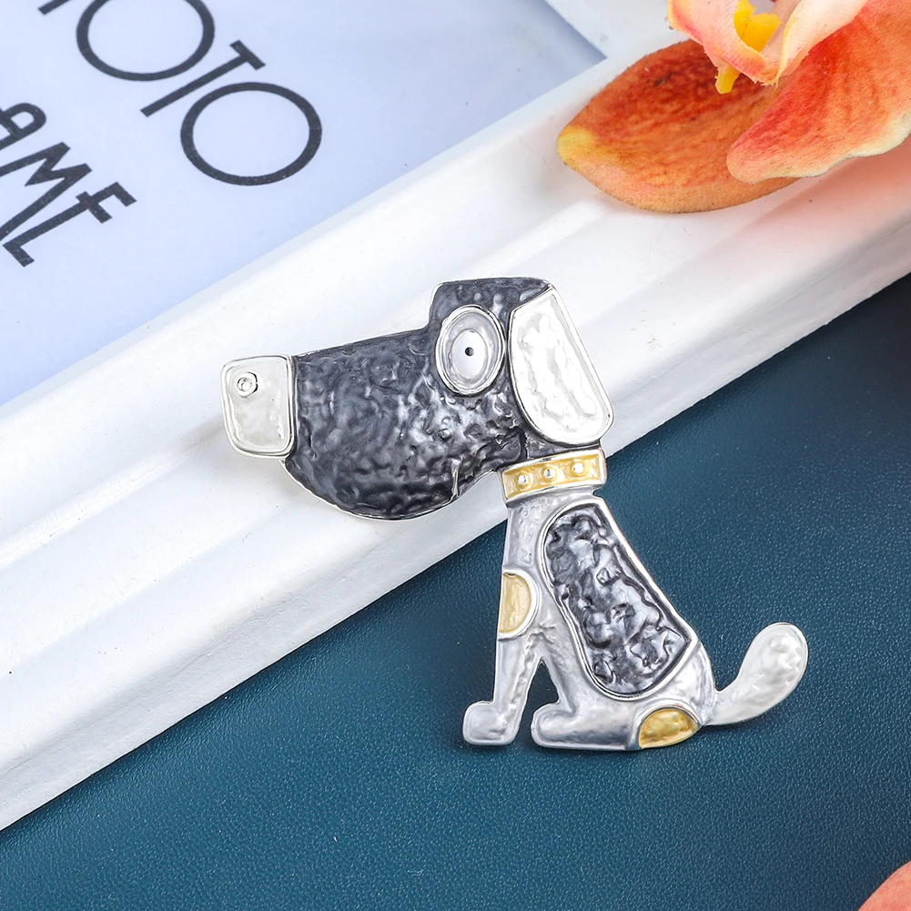 Cute Dog Business Medical Wholesale Cheap Simple Luxury wedding Bridal Custom brooch female korean enamel magnetic pins