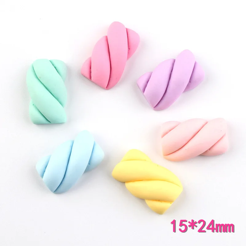 DIY Colorful Resin Sweet Candy Flatback Cabochons Miniature Food For Hair Bow