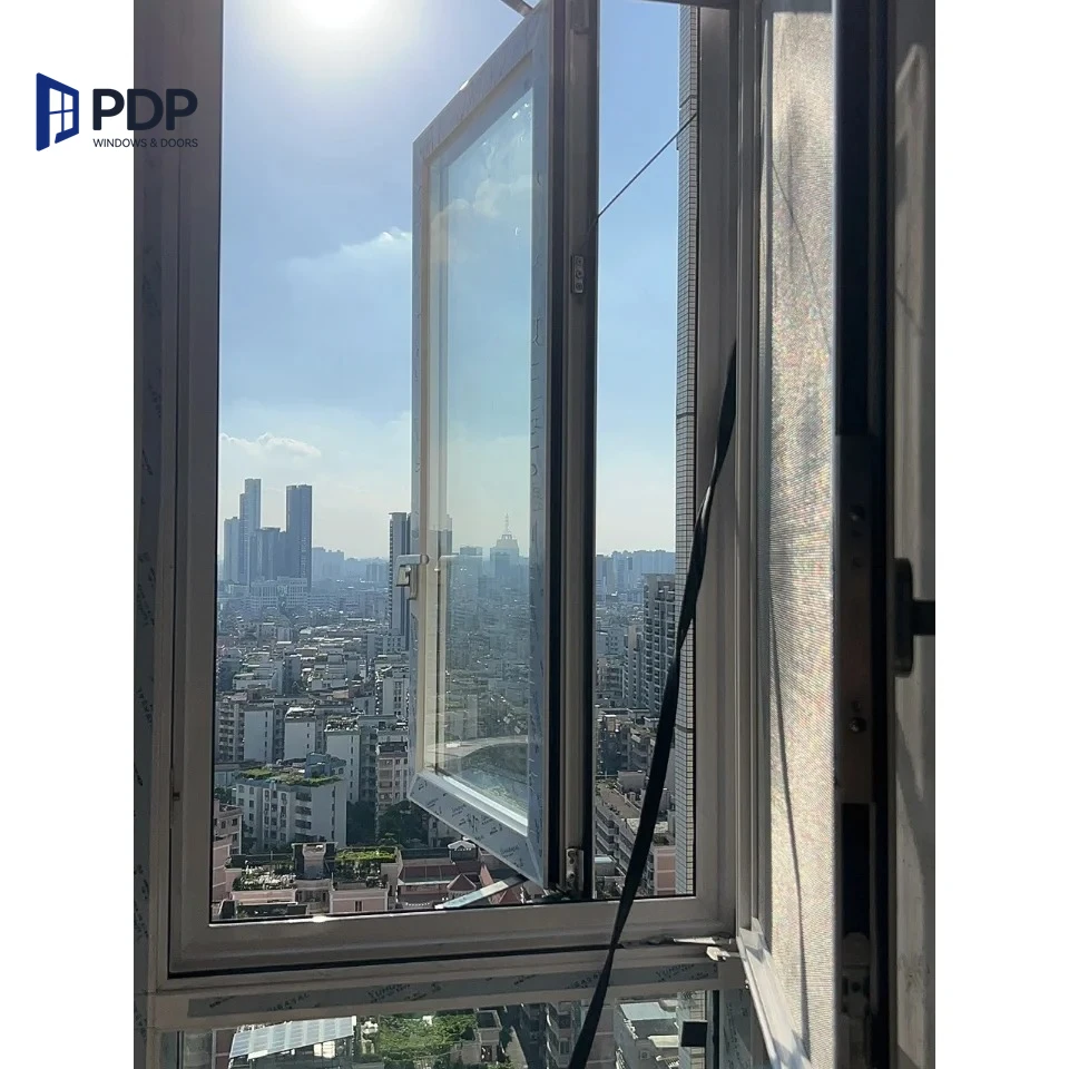 Modern Design Swing Style Aluminum Windows Soundproof and Water Resistant with Thermal Insulation for Door Application