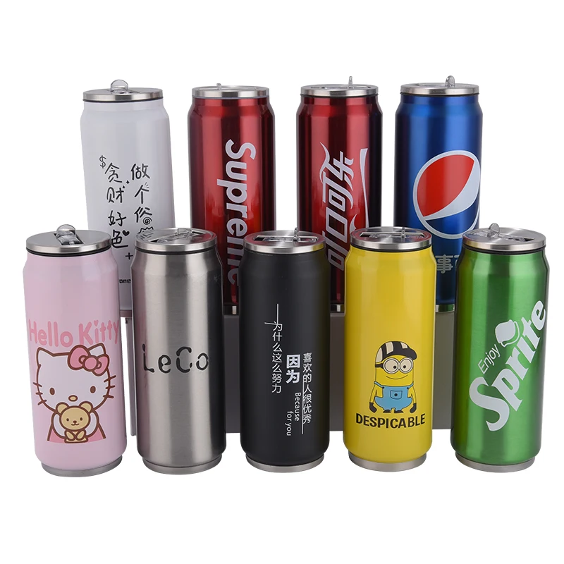 2021 Amazon Best Sale Sublimation Blank Stainless Steel Double Wall Cola Water Bottle Thermos Vacuum Coke Cans