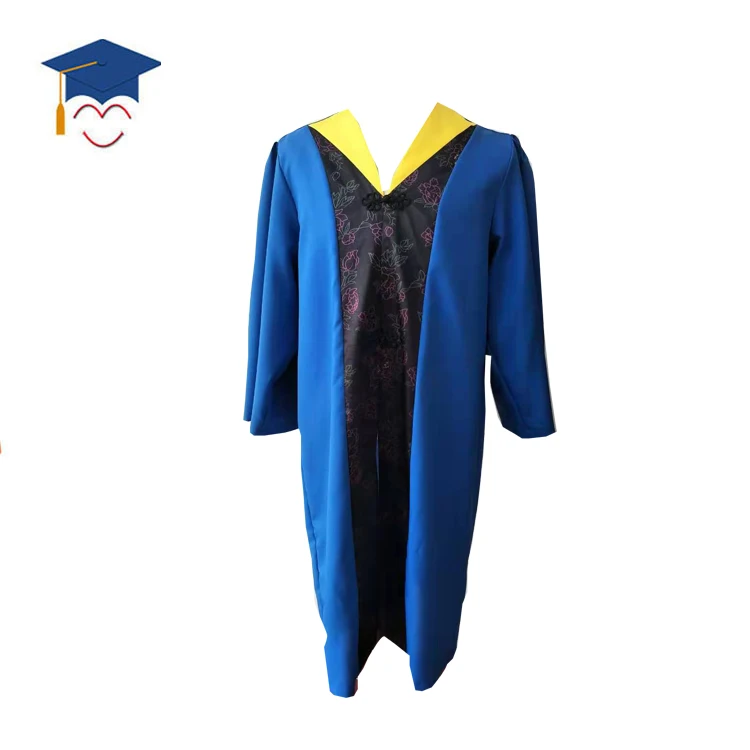 Wholesale Custom UK  Matte Graduation Gown Color Stitching
