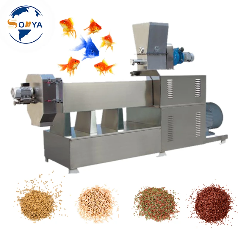 SONYA China manufacturer poultry floating fish feed fooder machine manufacturing machinery production line industrial