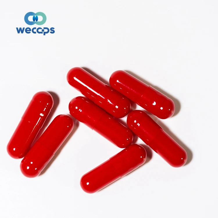 Wecaps высокое качество низкая цена желатиновые пустые капсулы пользовательские красные