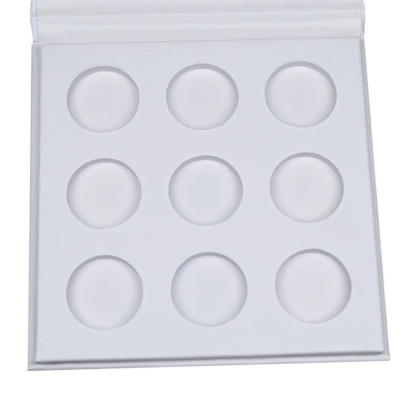 Excellent Quality Customized Printing Design Recyclable Cosmetic holes Magnetic Eyes Shadow Palette With Mirror Packaging
