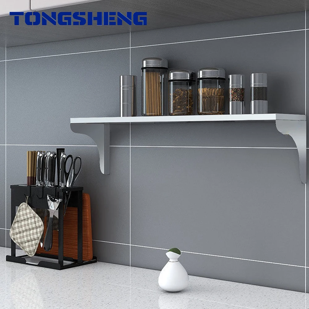 Factory Direct Single-Sided Stainless Steel Wall Mounted Shelf Light Duty Commercial Wall Mount Shelf High Quality Commercial