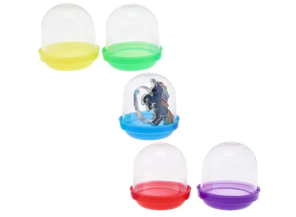 
Empty 2 inch Acorn Frosty Plastic Clear Capsules 7 Colors Pack Toy Stand Vending Machine Tiny Surprise Kids Party Favor 