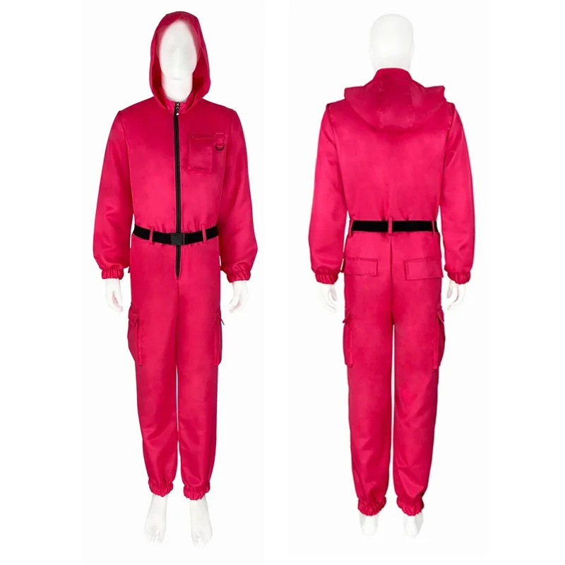 LW-MH 2021Hot sales new unisex cosplay costume red including belt and hand squid game