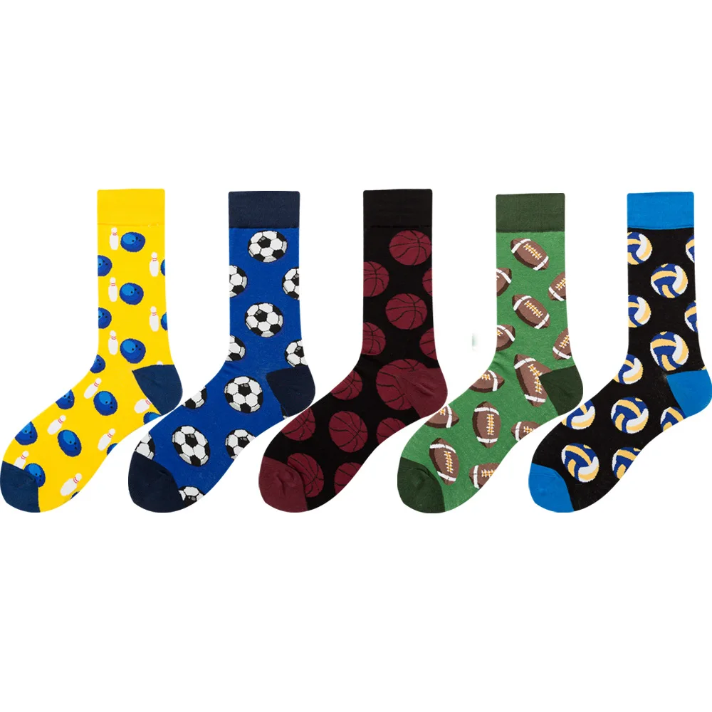 Socksmate Пользовательский логотип мужское Спортивное платье Баскетбол Боулинг мяч для молодых мужчин регби счастливый волейбол футбольная команда носки мальчиков