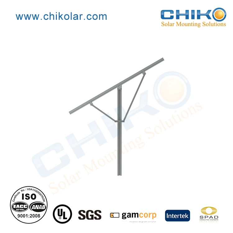 Cost effective pv ground racking system solar panel pole mounts