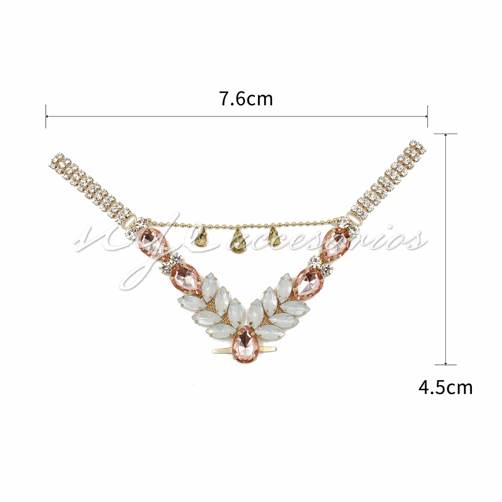 Brasil hot sale rhinestone shoe decoration for summer sandals herrajes para sandalias