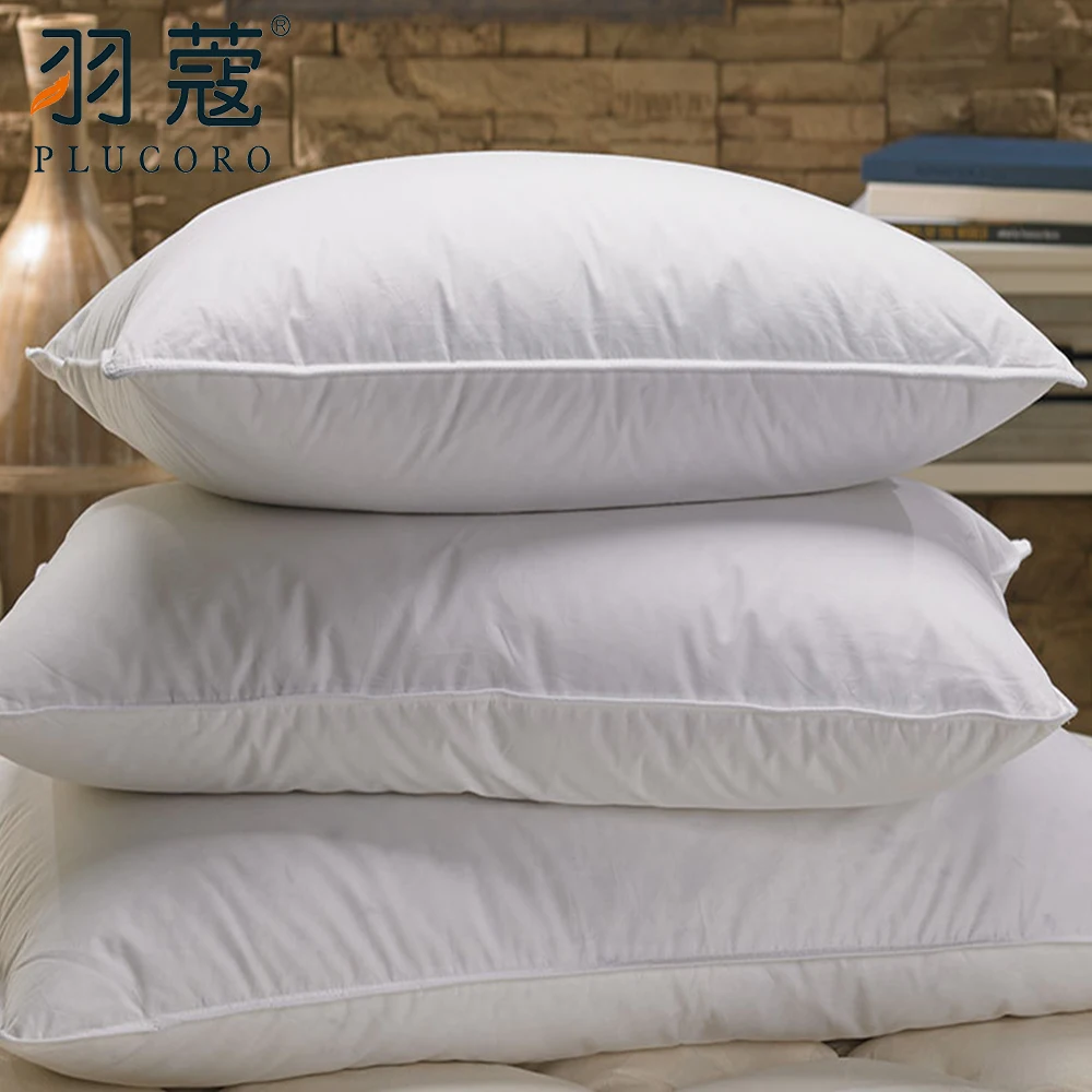 2023  Soft and Comfortable Best Quality 100 Cotton Goose Down Feather Pillows For Hotel