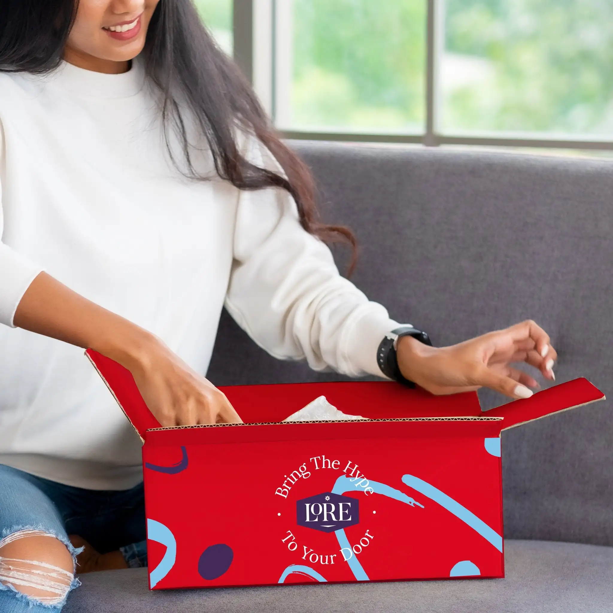 Outdoor Products Customized Logo Print Corrugate Cardboard Delivery Boxes Industrial Package mailer Shipping boxes