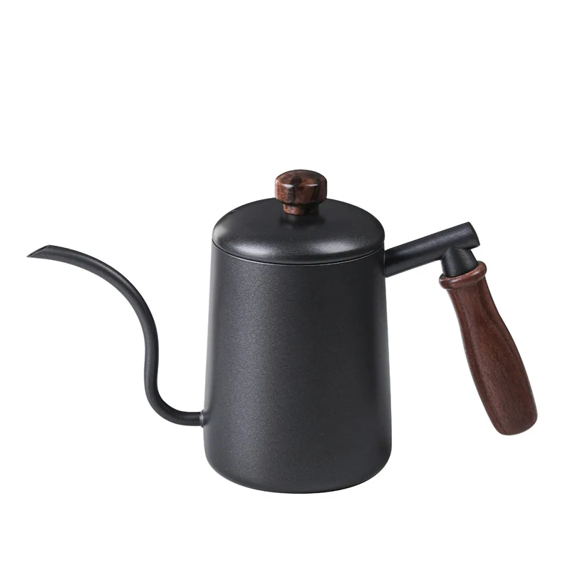 Stainless Steel Hand Coffee Pot Wooden Handle Narrow-billed Drip-type Coffee Ware With Scale