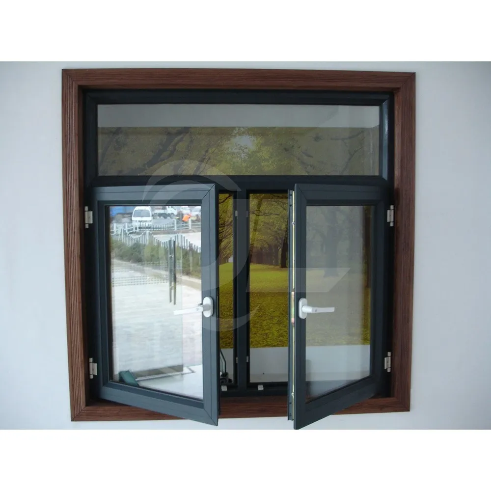 Blue Glass Casement Window House Privacy Tempered Insulated Glass Windows