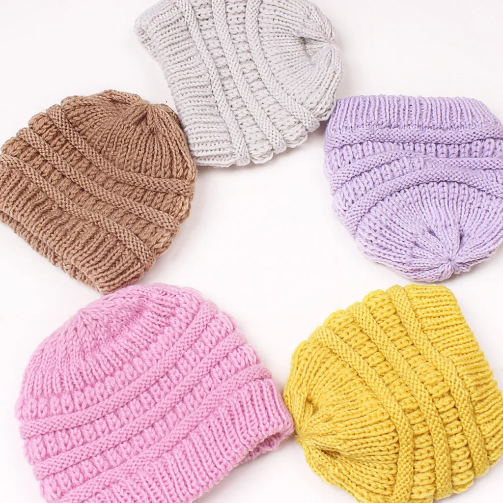 2022 wholesale high quality solid color winter pastel knitted winter hats wool custom logo beanie for women men kids