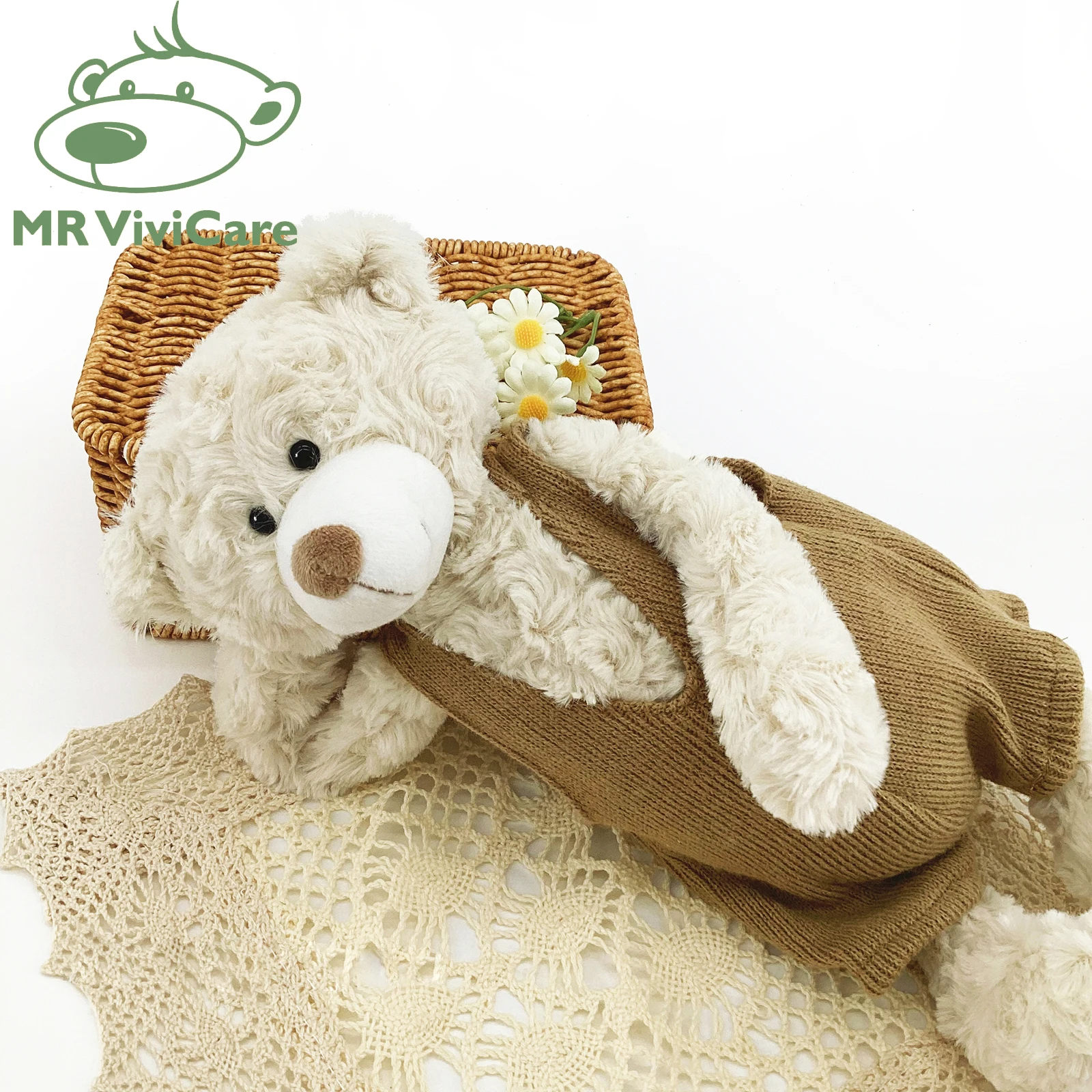 Plush Toy  Cute Bear Kawaii With Cloth Bear Stuffed Toys Children Kids Birthday Gifts Doll