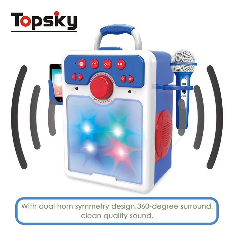 New Arrivals Children Electronic Toy Musical Instruments Karaoke Wireless Microphone With LED Light Music Toys for Kids