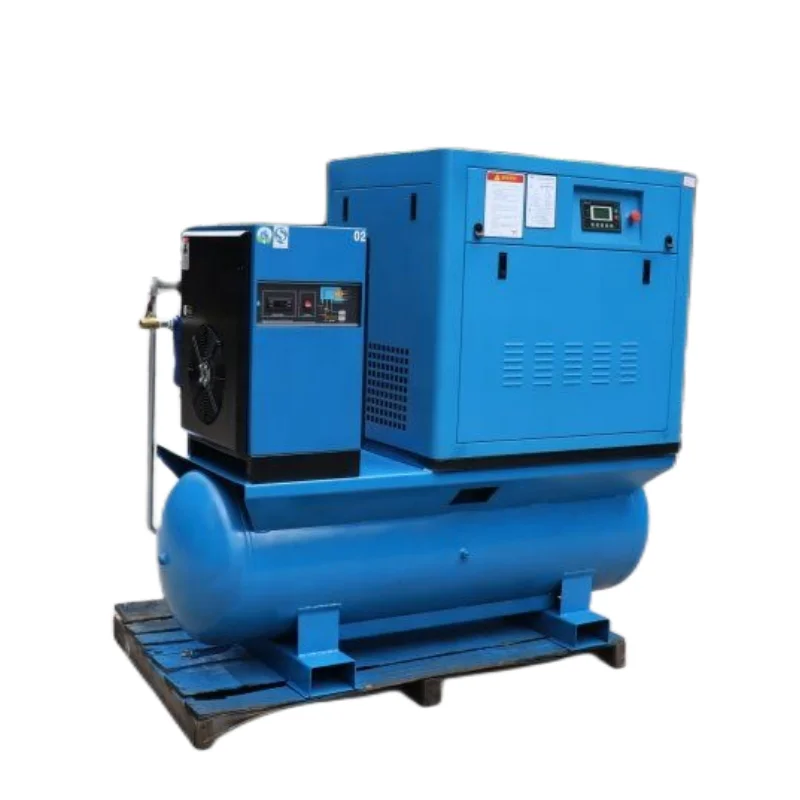 Langair China 10 Hp 7.5kw Integrated High efficiency silent electric combined screw type air compressor