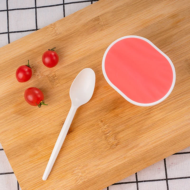 Complete Biodegradable Eco Friendly Compostable Degradable PLA Corn Starch Based Tableware Cutlery 5 inches Disposable Spoon