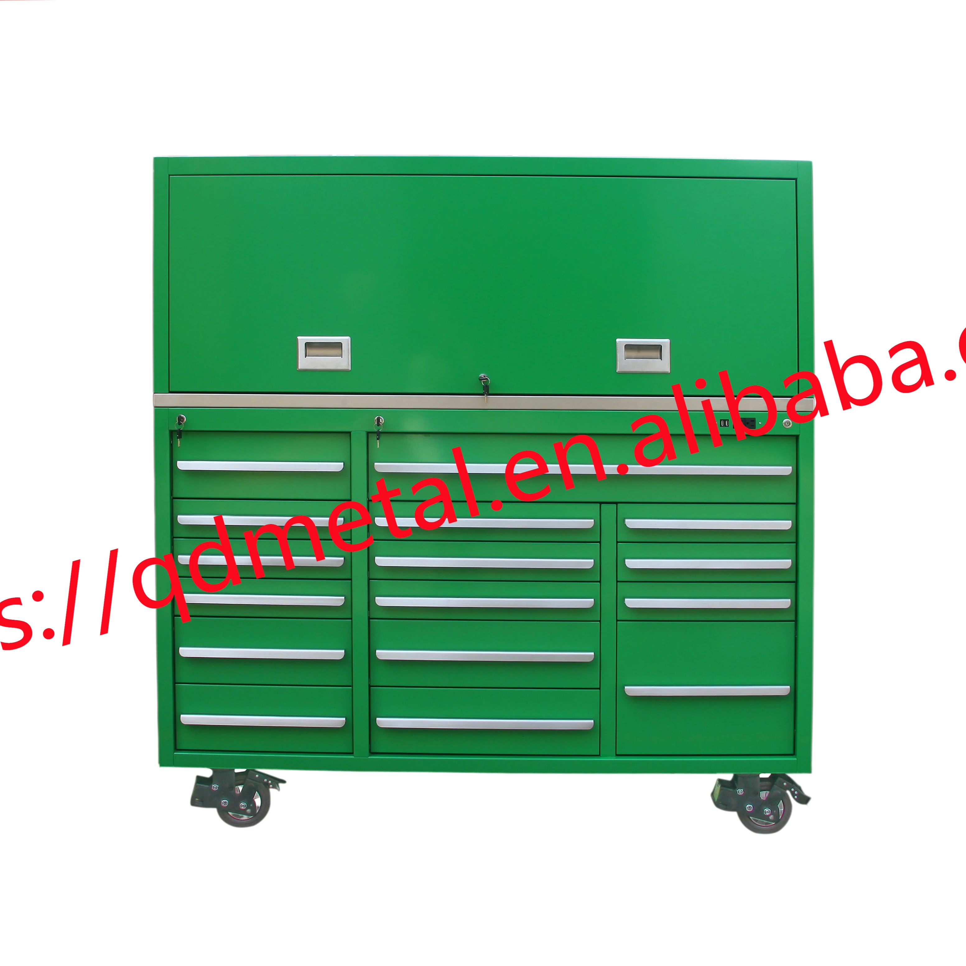 
72 tool box roller cabinet Chinese supplier 72 inch multi- layer drawers Stainless tool chest with casters 
