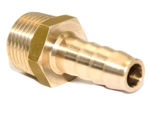 brass hose barb elbow 90degree hose tail connector male thread push in hose barbed pipe fittings adapter air gas fttings