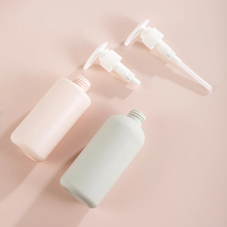 smoothly surface 200ml 500ml 1000ml customized color PE body wash plastic dispenser pump bottle