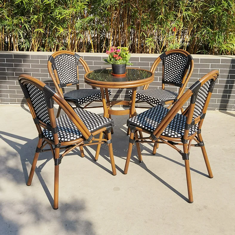 french cafe apple bistro chair rattan