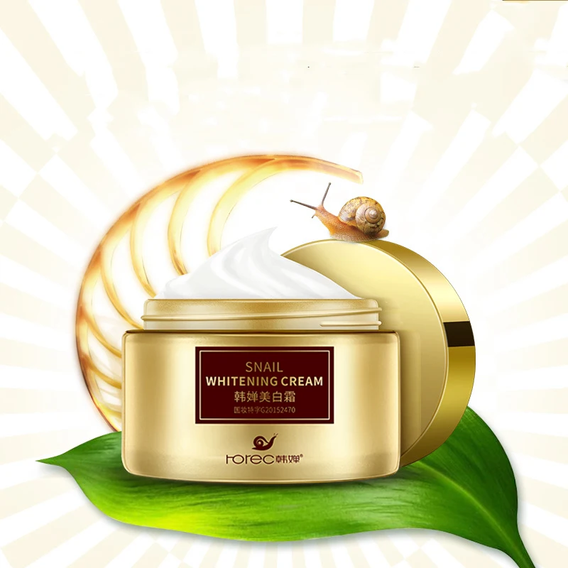 OEM ROREC private label skin care whitening snail moisturizing hydrating beauty face organic herbal face cream