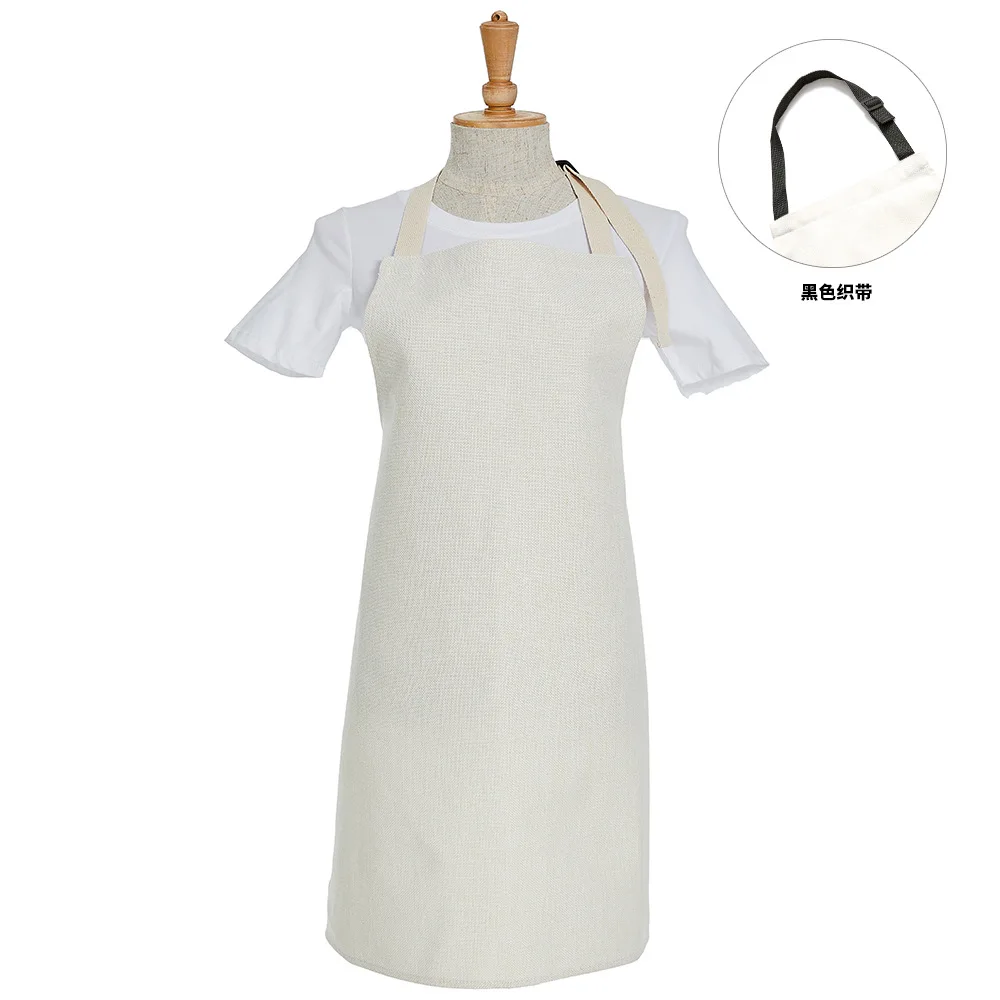 Custom Printing Linen Elegant Home Kitchen Cooking Dining Apron Sublimation Adult Apron