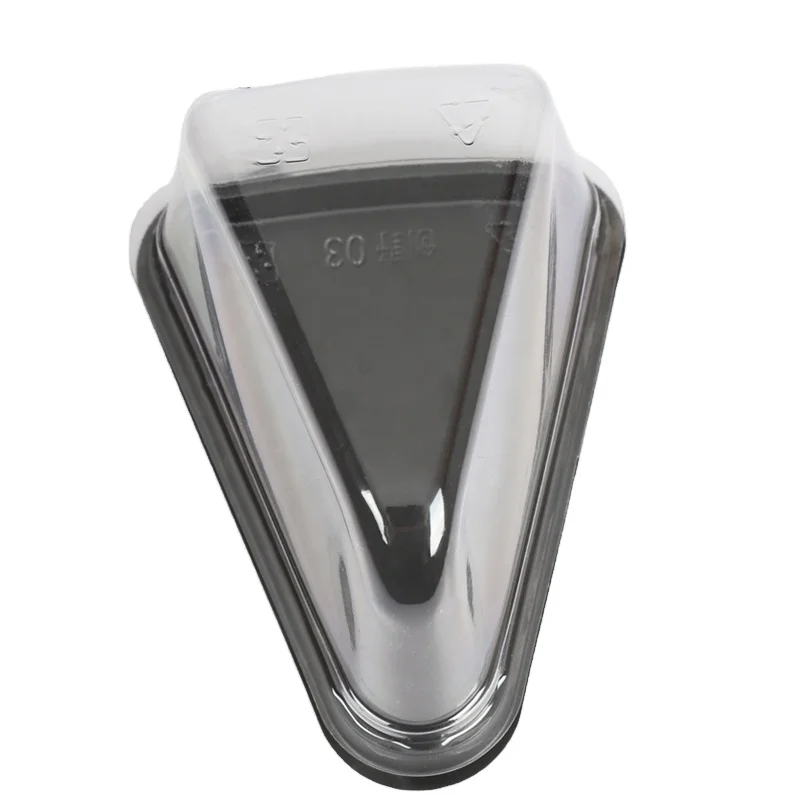 Cheesecake Sandwich Container Mini Box Clear Plastic Single Bakery Cake Slice Container, Food Clear Plastic Triangle Cake Boxes