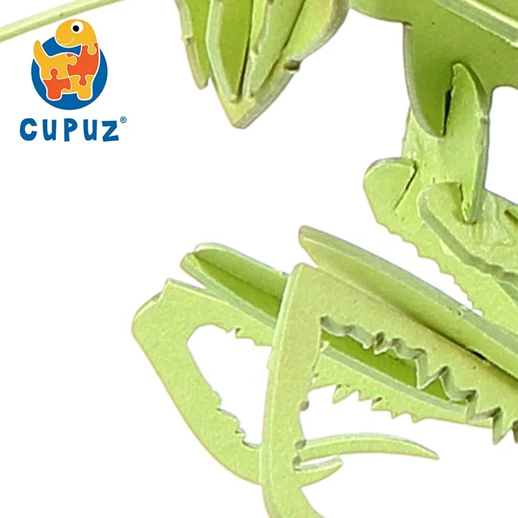 Handmade crafts 3D paper puzzle| Educational toys| Green mantis DIY toy for kids