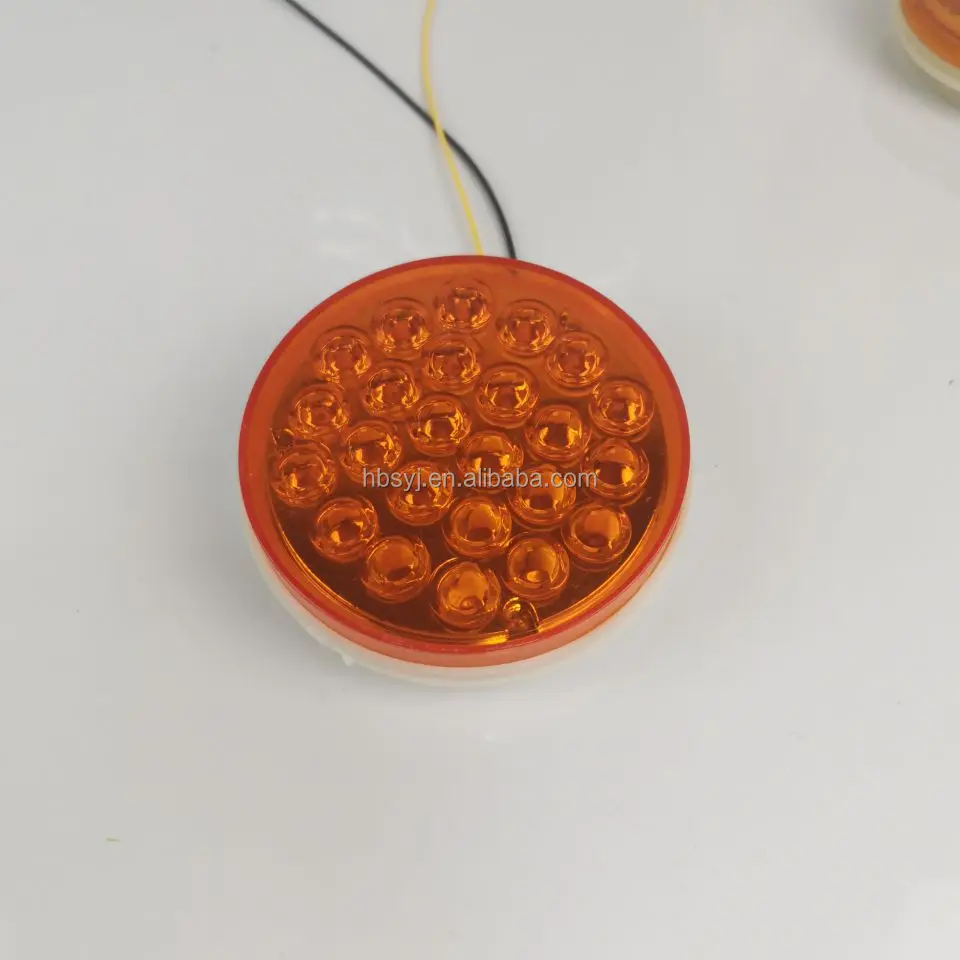 Heavy Truck Trailer 24V Round LED Tail Light Stop Brake Lights Turn Signal Round Light