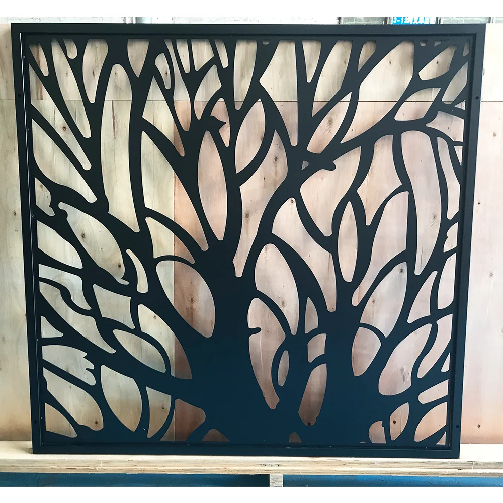 3030 Custom metal fence garden or house outdoor Fences Laser Cut Outdoor Screen Metal Fence Panels