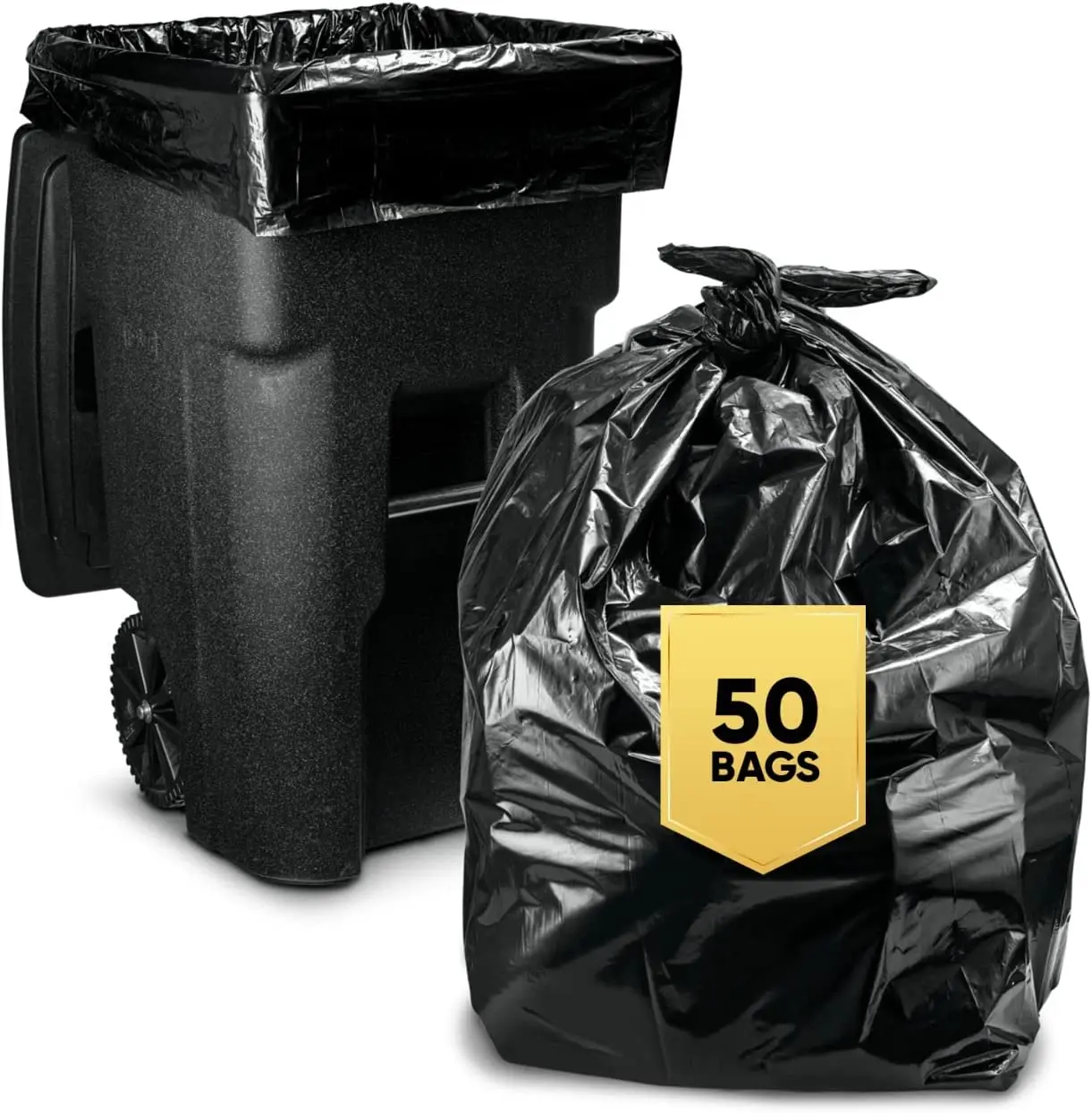 HENGLV Black Plastic Garbage Bags Household Heavy Duty Trash Bags 50 gallon 55 gallon 60 gallon Packaging Drum Liner Rubbish Bin Bag