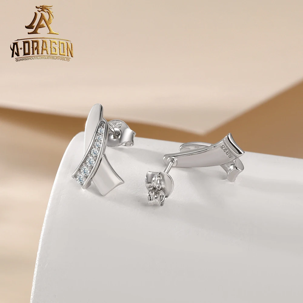 Pass Diamond Tester 10K 14K 18K Gold Moissanite Earrings Real Gold Certified Baguette Cut Vvs Diamond Fine Jewelry Earring