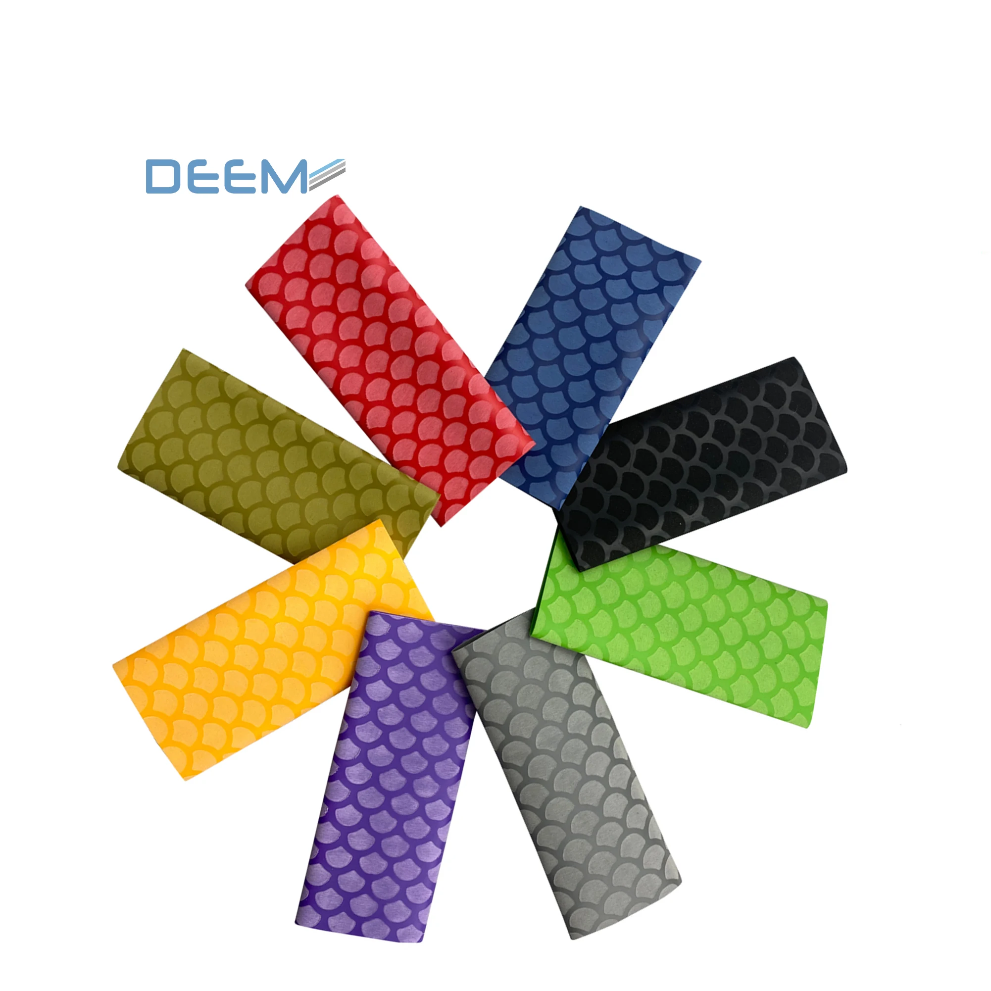 DEEM skid proof flower-lined non slip heat shrink tubes for fishing rod and badminton racket