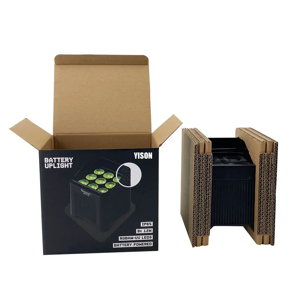 Custom color heavy duty shipping box double wall corrugated cardboard boxes paper led light packing packaging box