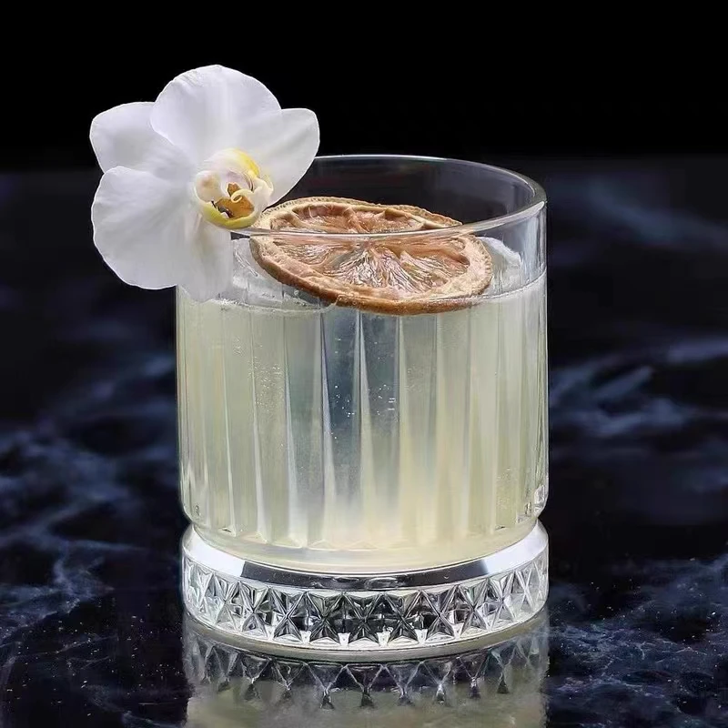 11oz Round Cut Fashion Lead-free Unbreakable Vodka glass Cocktail Glasses Bar Wedding Champagne Glasses