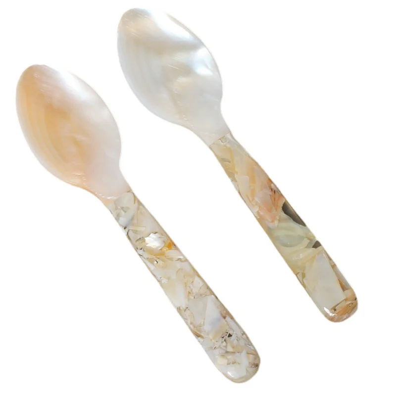 16Cm Mother Of Pearl Caviar Spoon Shell Spoon Pearl Coffee Dessert Spoon Teaspoon