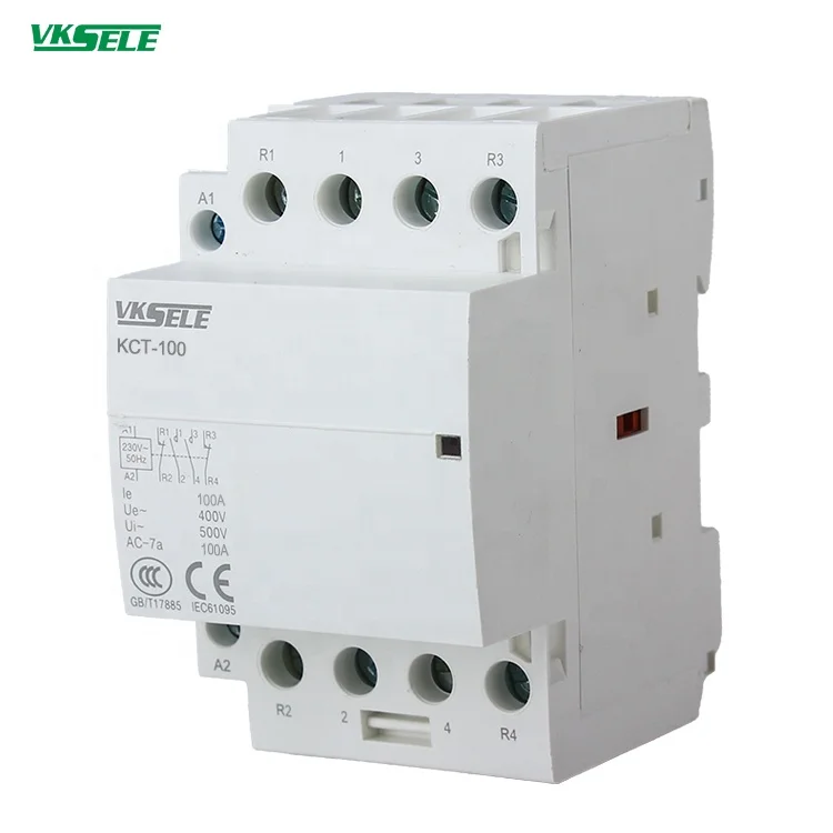 Weikesen KCT-100 100A 4P 4NO 4NC 2NO2NC модульный контактор переменного тока 12V 24V 48V 110V 220V 230V магнитный