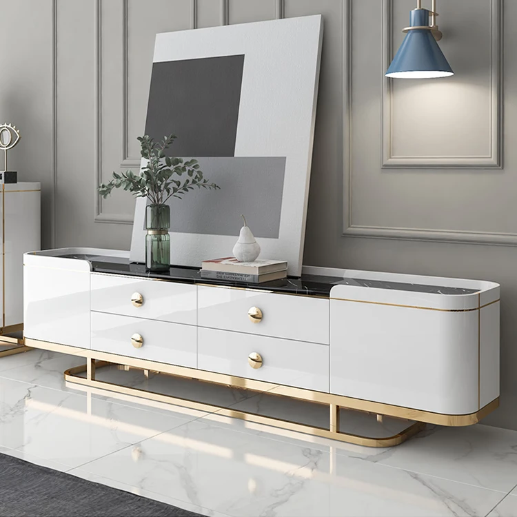 Современная Белая ТВ-подставка для развлечения в гостиной