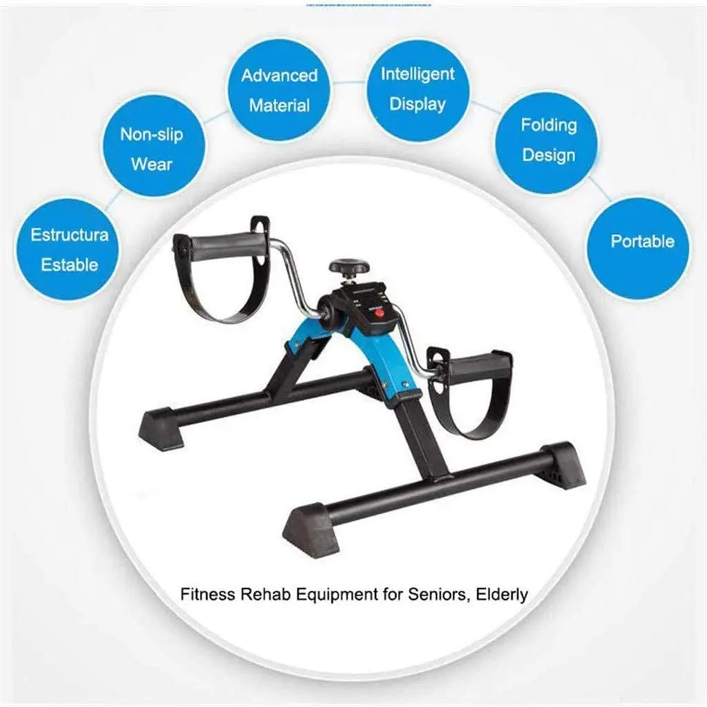 Foldable Pedal Trainer Exercise Bike Fitness Gear Arm and Leg Trainer Training Device Mini Bike Exerciser Bike Pedal Exerciser