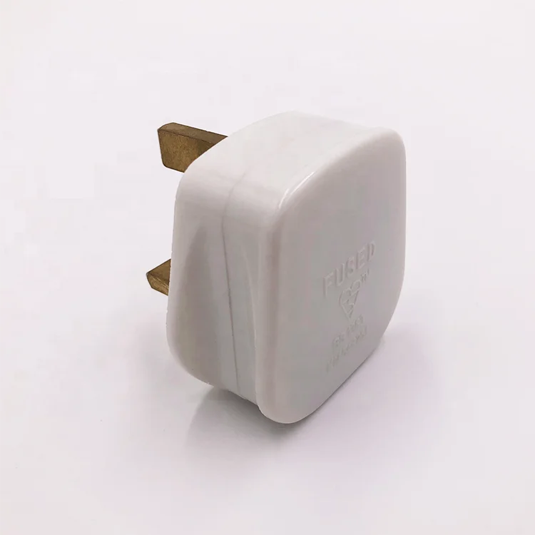 
XUANSHI white assemble UK 13 amp fused bs 3 pin household mains plug 