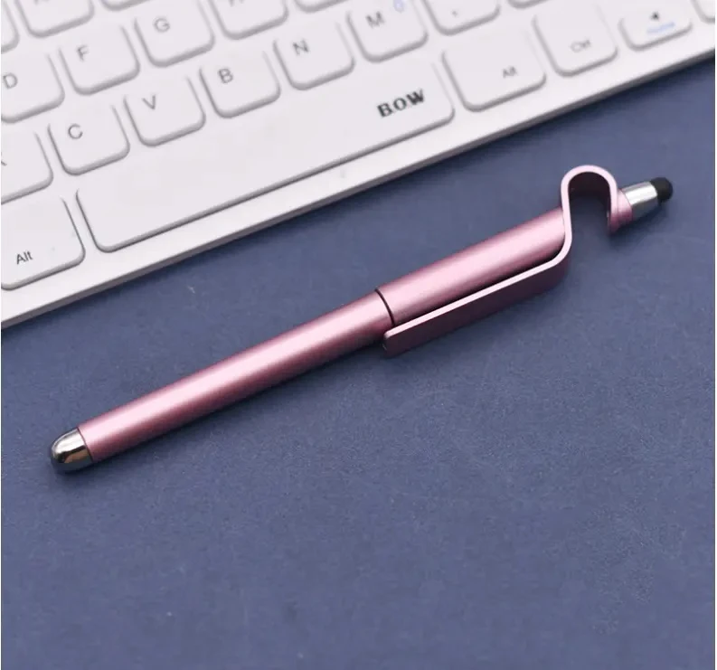 Advertising Touch Screen Banner Ball Pen Promotional Pen for Phones with Phone Stand